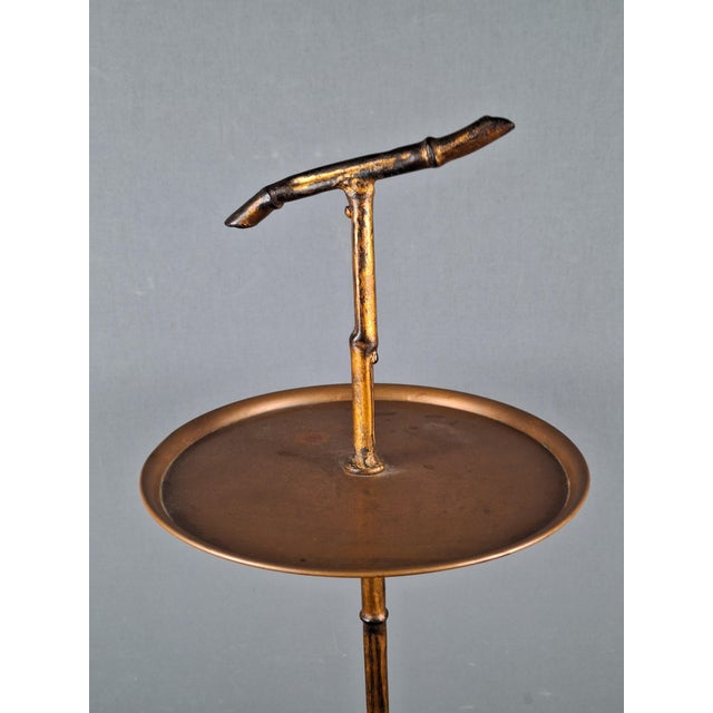 1970s Hollywood Regency Faux Bamboo Side Table, 1960s For Sale - Image 5 of 6