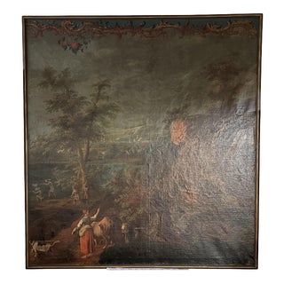 Landscape Composition, 1800s, Oil Painting on Canvas For Sale