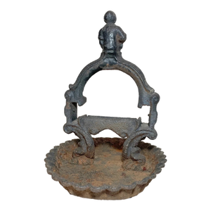 Rare Large Antique Original 1800's Cast Iron Americana Figural Boot Scraper