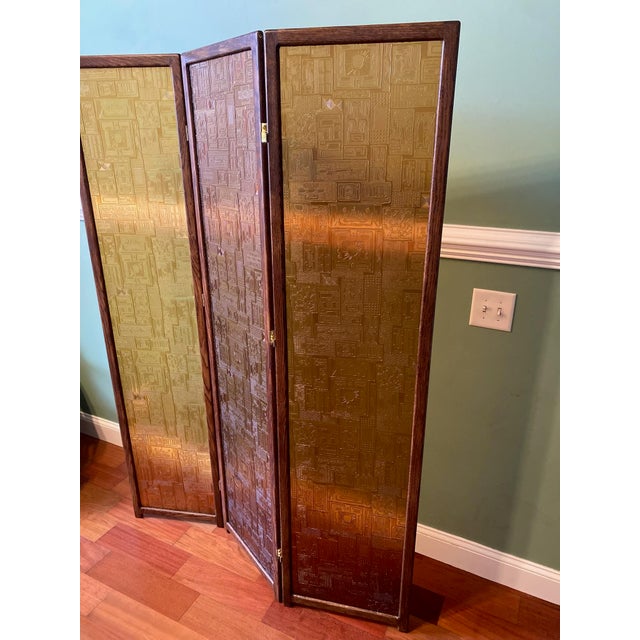 Mid Century Modern Saftiplas Three-Panel Room Divider For Sale - Image 4 of 13