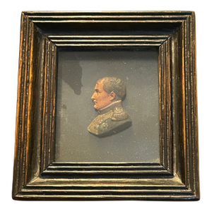 Antique Framed Wax Bust of Napoleon I