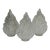 Antique French Empire Frosted Glass Flambe Flame Torch Lamp Chandelier Shades - Set of 3 For Sale