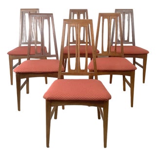 1960s Young Manufacturing Walnut High-Back Dining Chairs – Set of 6 For Sale