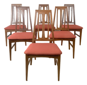 1960s Young Manufacturing Walnut High-Back Dining Chairs – Set of 6