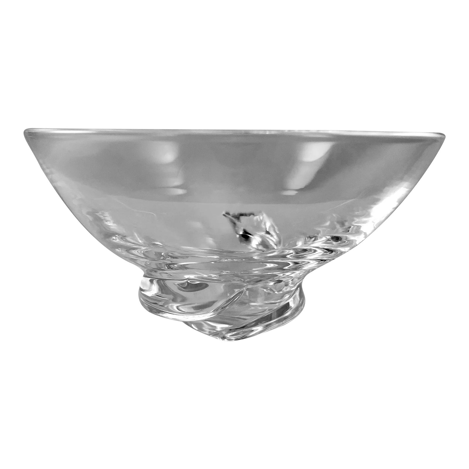 Mid 20th Century MidCentury Modern Steuben Art Glass Crystal Swirl