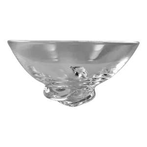 Mid 20th Century Mid-Century Modern Steuben Art Glass Crystal Swirl Spiral Bowl Donald Pollard