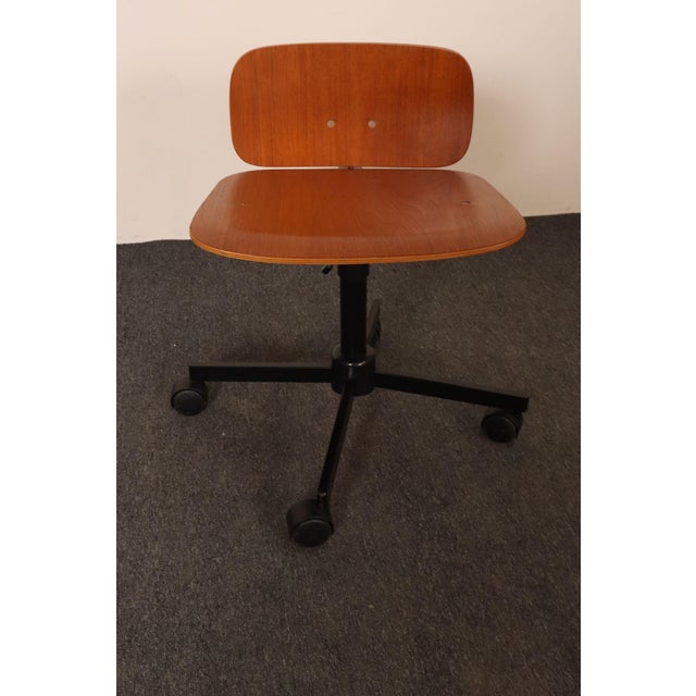 Danish Modern Kevi Swiveling Task Chair in Teak by Jorgen Rasmussen for Rabami For Sale - Image 11 of 18