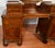 Wood 1950s Vintage Art Deco Walnut Inlaid Vanity and Mirror / Makeup Table For Sale - Image 7 of 16