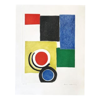 Sonia Delaunay, Polychrome Composition, 1970, Etching For Sale