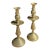 Pair of Vintage Brass Candlesticks – Sculptural Tiered Form For Sale