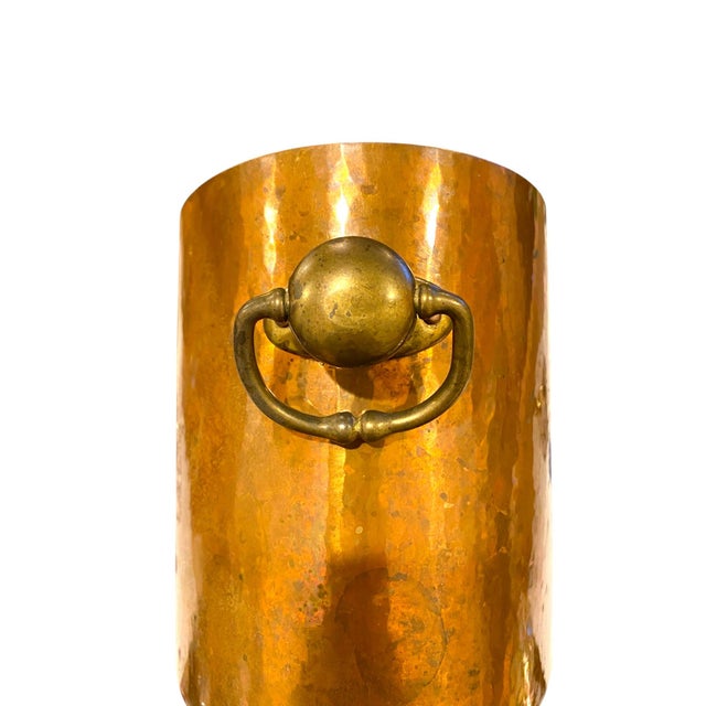 Late 20th Century Williams Sonoma Champagne Ice Bucket, Hammered Copper Made in France by Mauviel For Sale - Image 9 of 13
