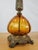 1960s Mid-Century Hollywood Regency Style Amber Glass Table Lamps - a Pair For Sale - Image 4 of 8