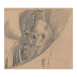 1930s Paul Travis Dog and Man Portrait Study