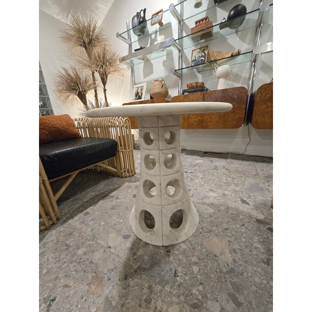 Contemporary Marble Side Table Attributed to Global Views For Sale - Image 11 of 12