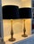Chapman Manufacturing Company Brass Chapman Lamps with Black Silk Shades - A Pair For Sale - Image 4 of 10