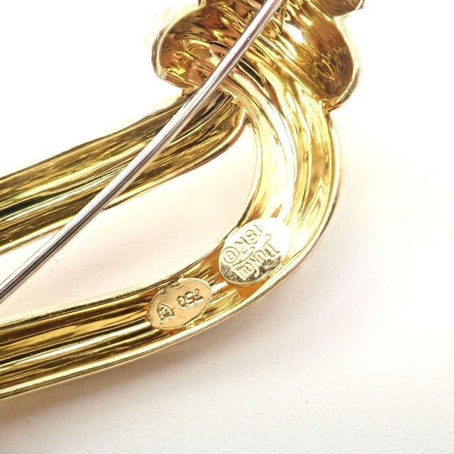 2000 - 2009 Henry Dunay 18k Yellow Gold Olympic Torch Pin Brooch For Sale - Image 5 of 9