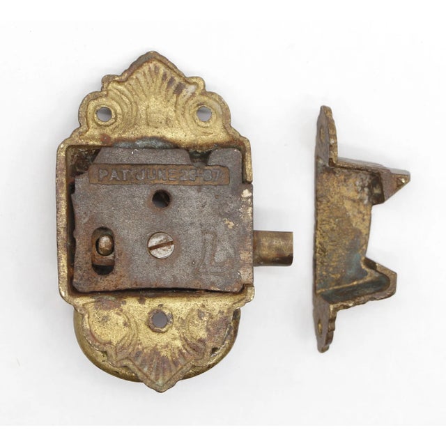 Mid 20th Century Bronze Victorian Right Swing Ice Box Latch For Sale - Image 6 of 7