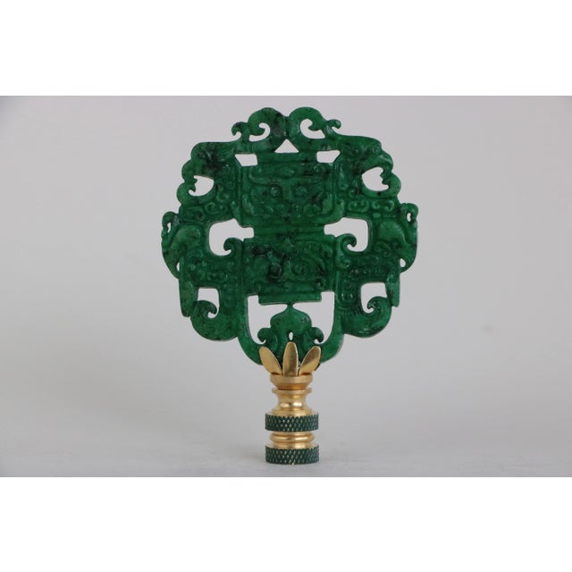 Chinese Chinese Archaic Style Carved Stone Lamp Finials For Sale - Image 3 of 5