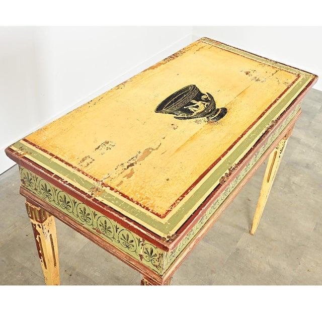 Wood Italian 18th Century Painted Console Table For Sale - Image 7 of 13