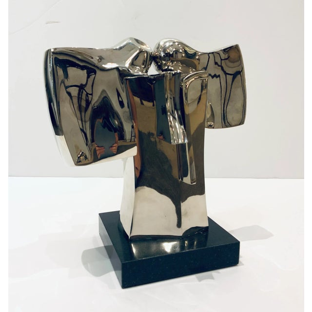 2020s Global Views Abstract Modern Polished Nickel Sculpture For Sale - Image 5 of 5