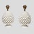 Vintage Pine Cone Shaped White Ceramic Table Lamps, 1960s, Set of 2 For Sale - Image 3 of 15
