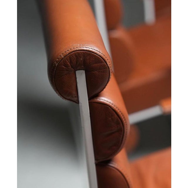 Armchairs in Metal and Faux Leather, France, 1970s, Set of 4 For Sale - Image 12 of 13