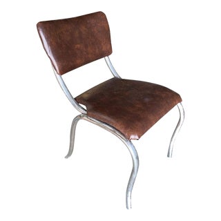 1950s Chrome Mid Century Soda Shop Style Side Chair For Sale