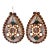 Vintage Inlay Agate, Quartz, Stone Garnets Dangle Drop Pierced Earrings 1950's Pair Of For Sale