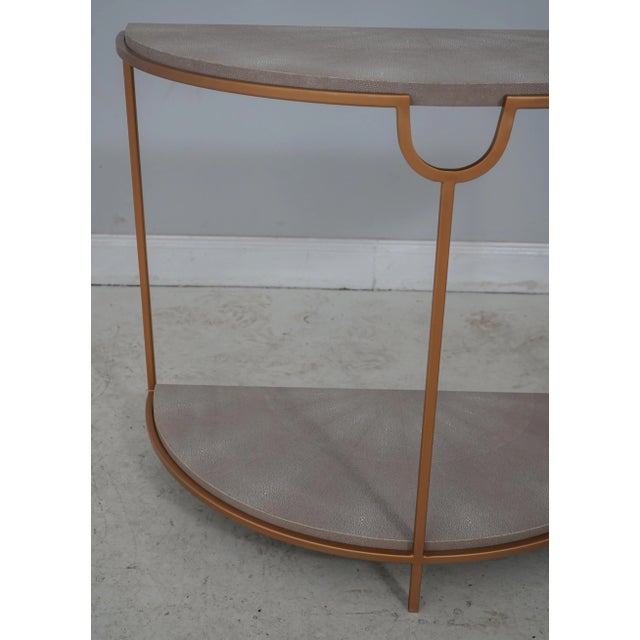 Modern Design Textured Surface Metal Hall Table For Sale In Philadelphia - Image 6 of 13