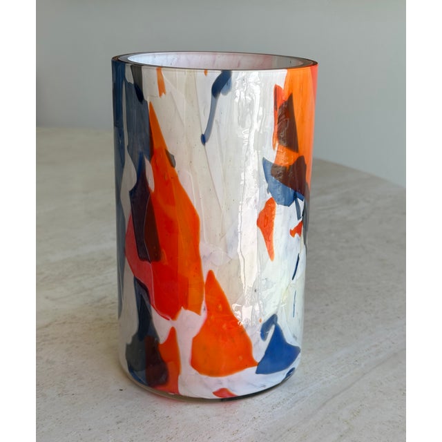 Contemporary Murano Colorful Glass Vase by Stories of Italy For Sale - Image 3 of 8