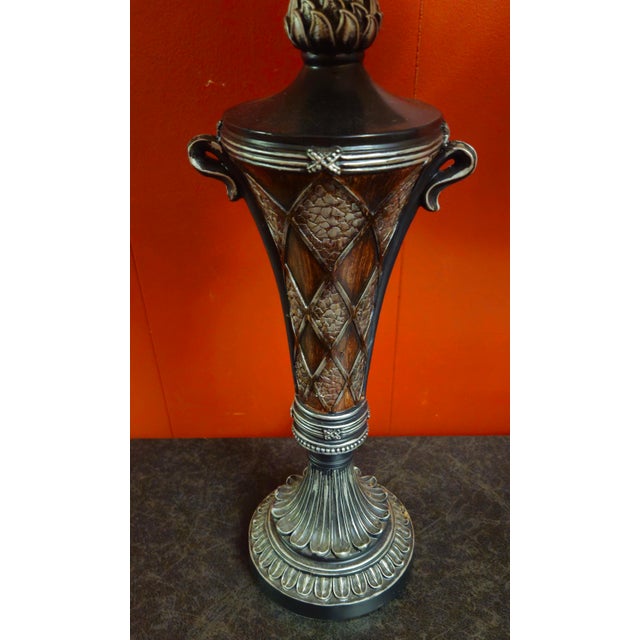 1980s Table Lamps, 3-Way Lighting With Fabric Shades - A Pair For Sale In New York - Image 6 of 8