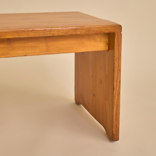 French Pine Coffee Table Attributed to Charlotte Perriand for Les Arcs, 1960s For Sale - Image 9 of 11