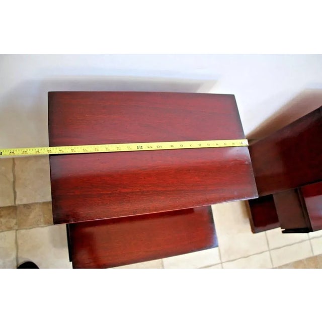 1950s Three Tier Kent Coffey the Sovereign Nightstands with Middle Drawer - a Pair For Sale - Image 9 of 10