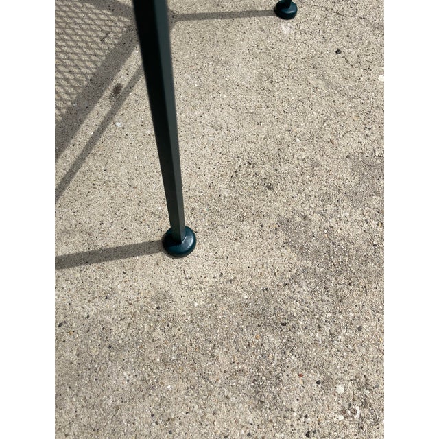 Green 1960s Woodard Wrought Iron Patio Radar Atomic Set Table 4 Chairs, Attributed For Sale - Image 8 of 11