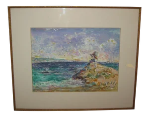 Pilgrim Head Monument Provincetown Painting by Bob Gasoi
