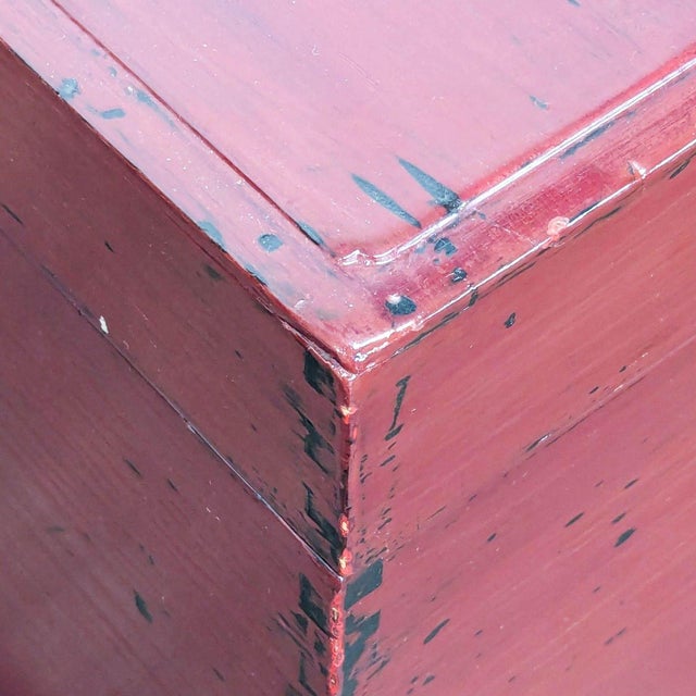 Asian Storage Trunk With Brass Hardware For Sale - Image 9 of 11