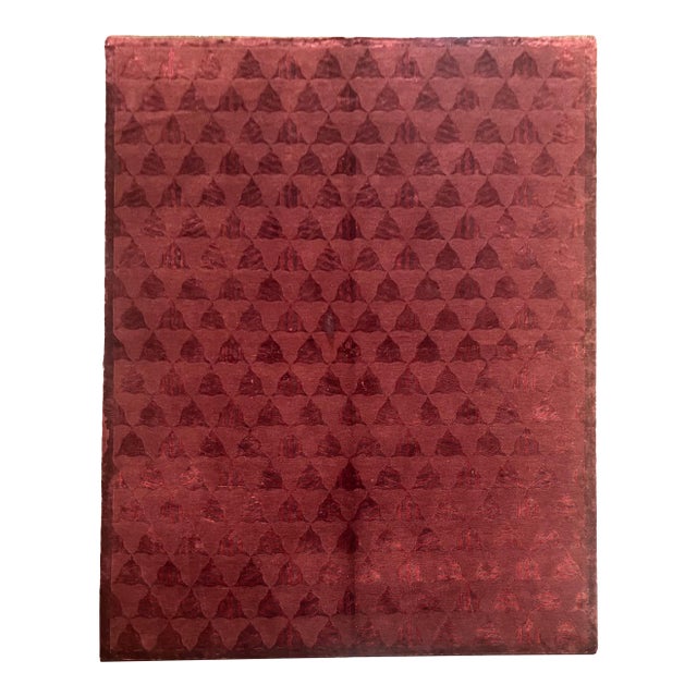 Modern Nepal Hand-Loomed Rug 6'1" X 8'8" For Sale