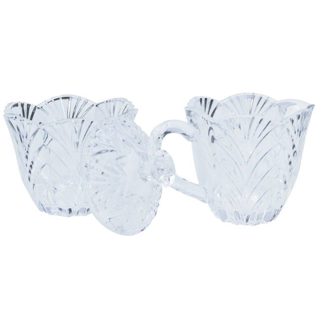 Vintage Crystal Sugar & Creamer- S/2 For Sale - Image 4 of 5