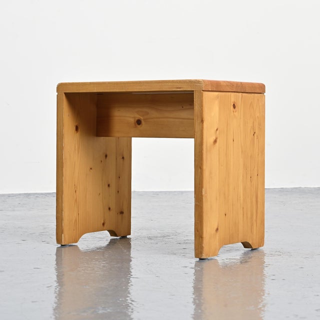 1970s Pine Stool from Les Arcs, France, 1975 For Sale - Image 5 of 14