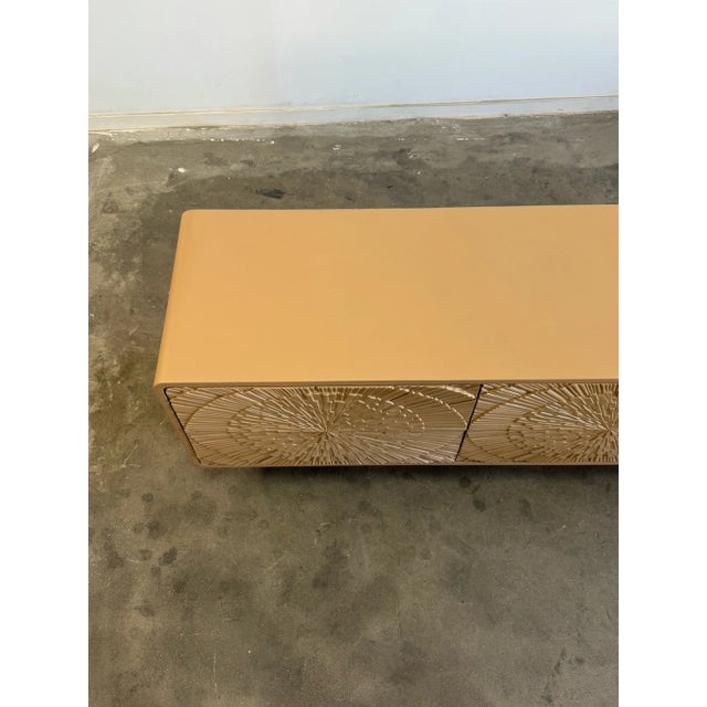 Brown 1970s Brutalist Low Profile Credenza For Sale - Image 8 of 15