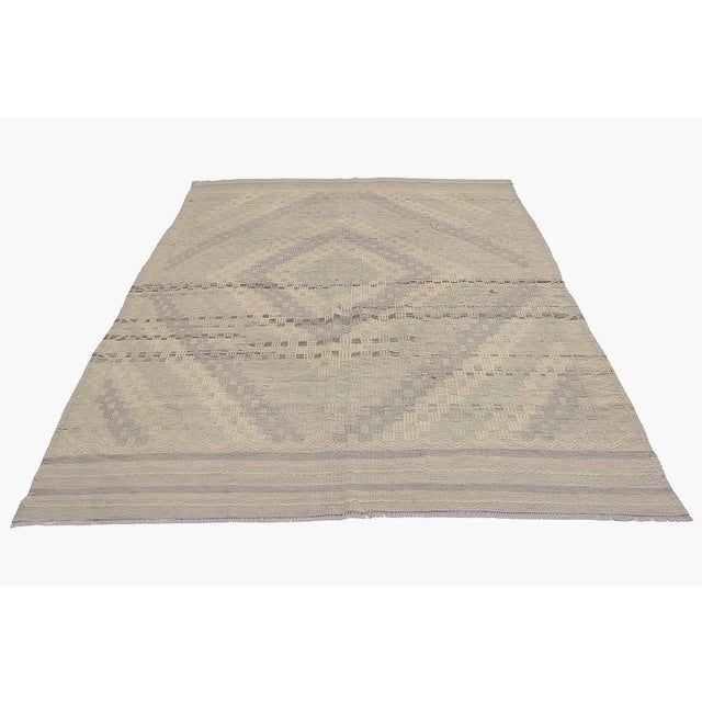 Embroidered vintage handwoven kilim rug from Denizli region of Turkey. Approximatelly 50-60 years old. In very good...