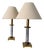 Neoclassical Mixed Metal Table Lamps, France, 1970s, Set of 2 For Sale