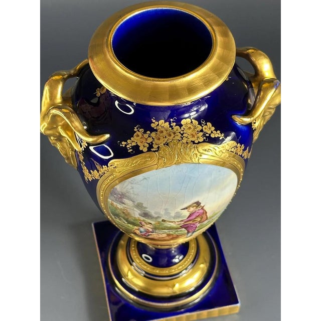 Antique Porcelain Vase in the style of Sèvres, France, 1890s For Sale - Image 9 of 11