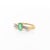 0.86 Carat Vibrant Green Oval Cut Emerald & Diamond in 14ky Gold Statement Ring, Size 7.25 For Sale - Image 4 of 8