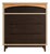 Refinished Mid-Century Modern 4-Drawer Chest in Sculpted Clay & Dark Walnut For Sale
