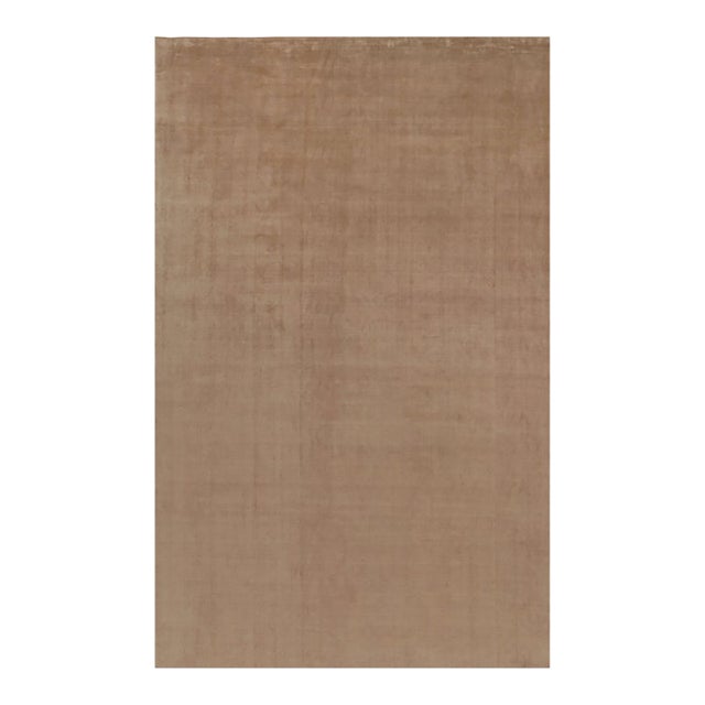 Rug & Kilim’s Oversized Contemporary Textural Rug in Beige-Brown Tones - 10x16 For Sale