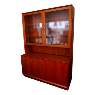 Danish Teak Sideboard with Showcase by Christian Linneberg for Odder, Denmark For Sale