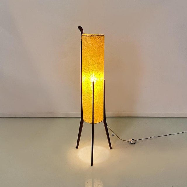 Danish Modern Floor Lamp in Parchment and Teak, 1960 For Sale - Image 16 of 17