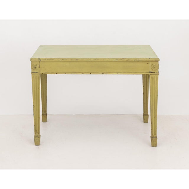 Neoclassical Neoclassical Style Green Painted Console Table For Sale - Image 3 of 7