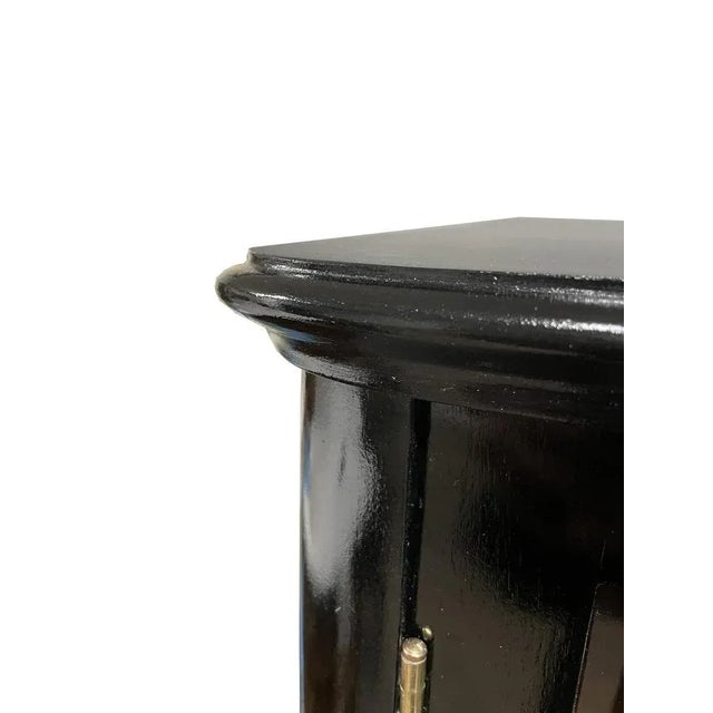 Black Chest of Drawers with Vitrine Part, 1920s For Sale - Image 6 of 8